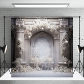 Aperturee - Luxury White Candle Winter Backdrop For Photography